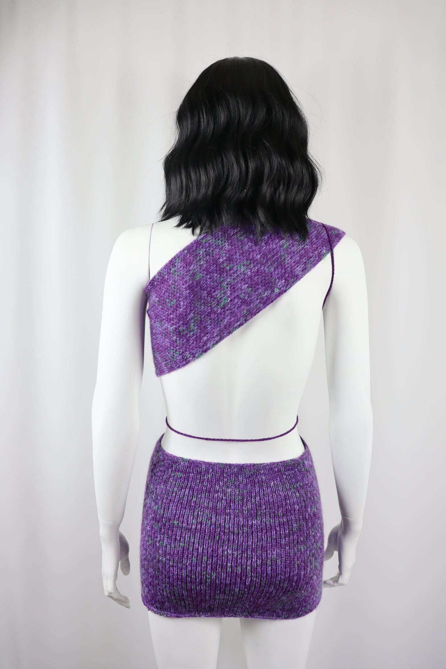 Purple knitted dress
