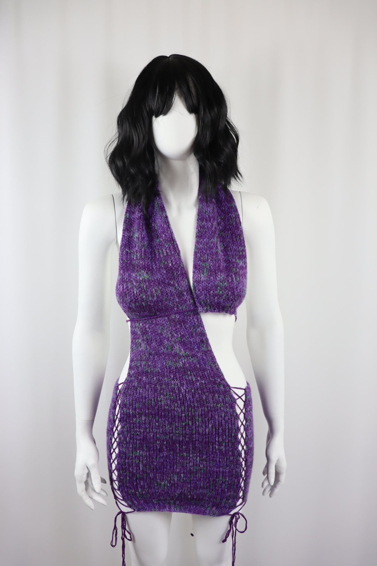 Purple knitted dress