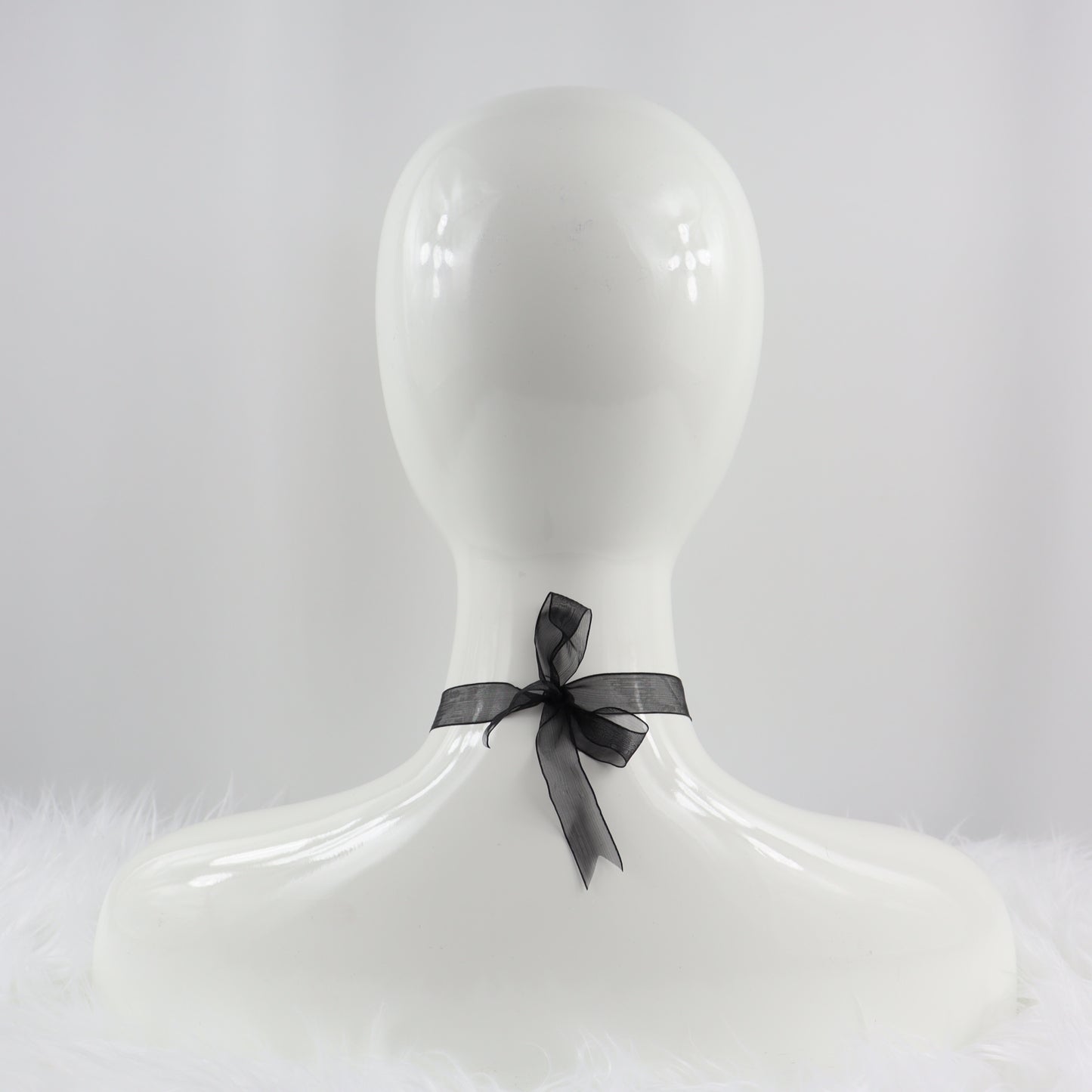 NECKLACE - ROSE CAMEO & ORGANZA