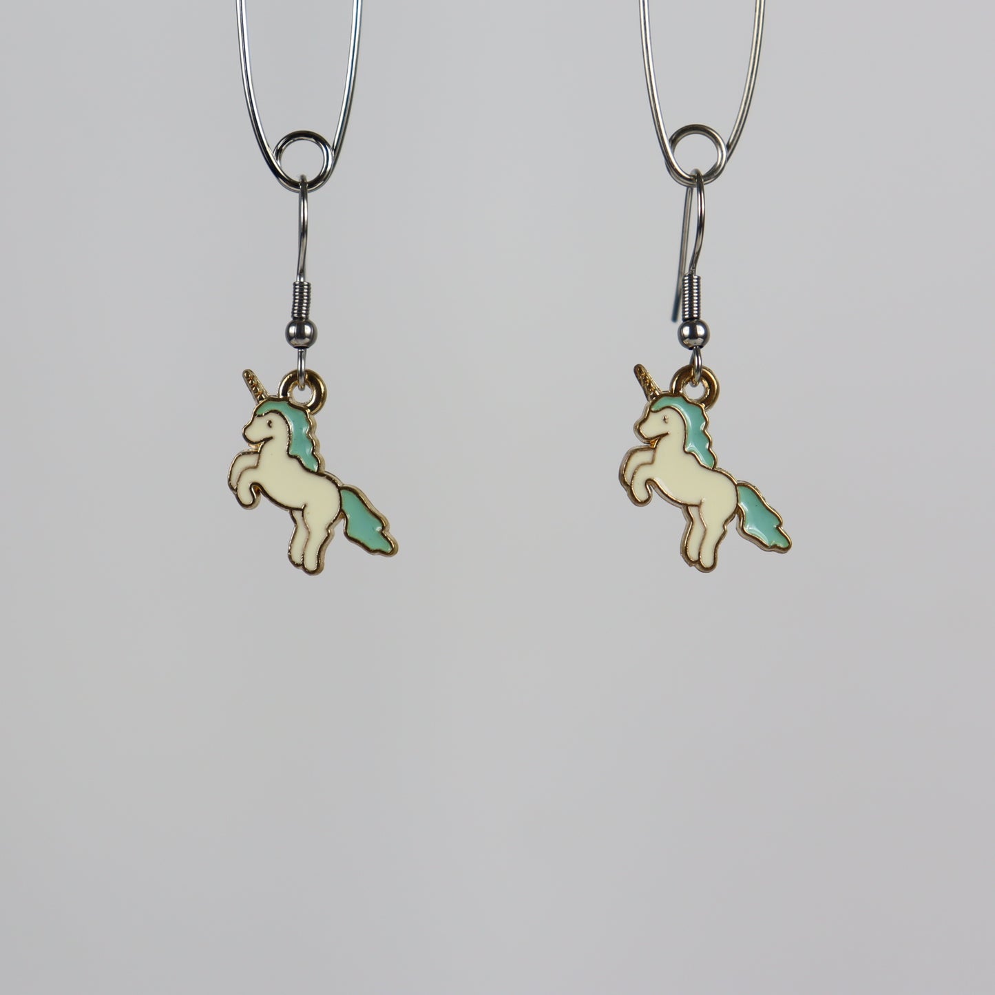 Unicorn body earrings - Teal