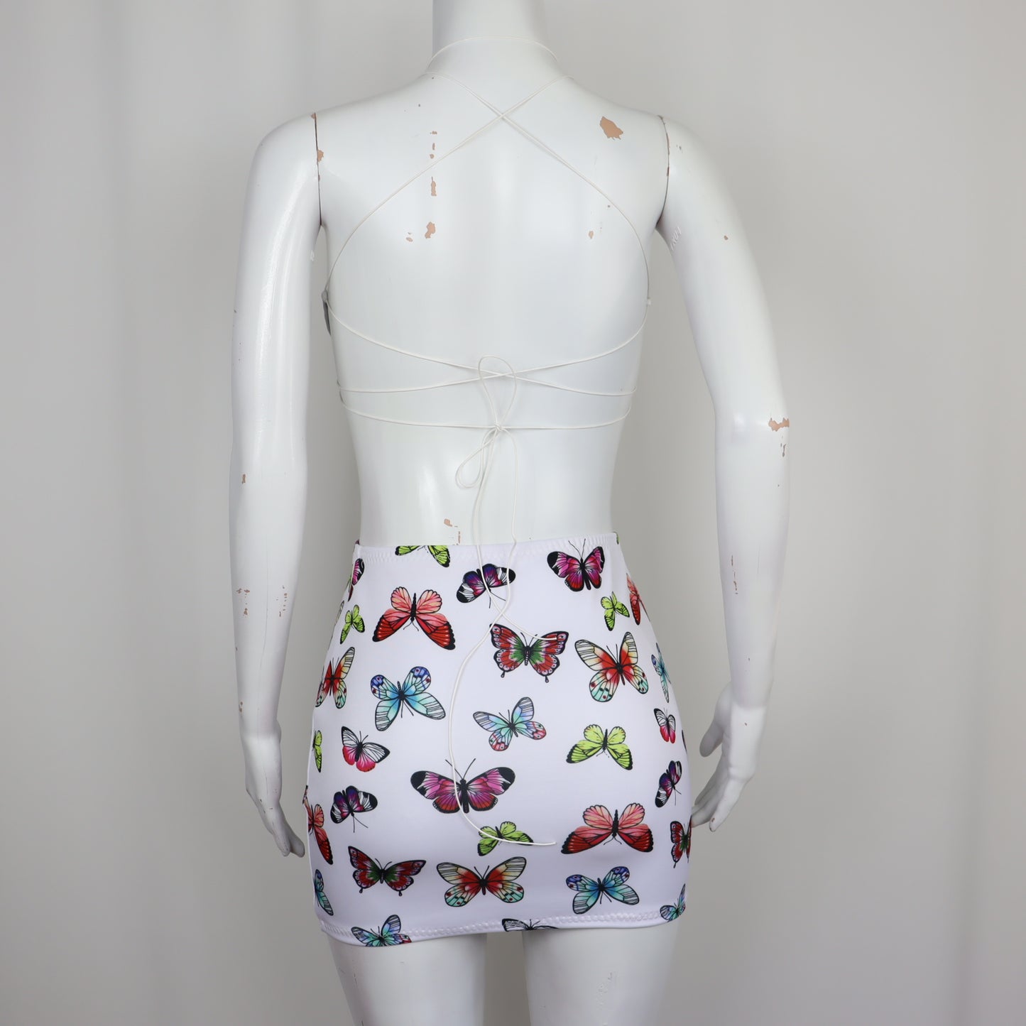 BUTTERFLY PRINT -  Butterfly top &  Fitted skirt.