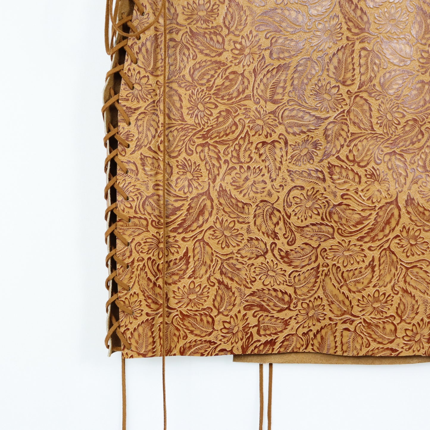 ADJUSTABLE LEATHER SKIRT- BROWN