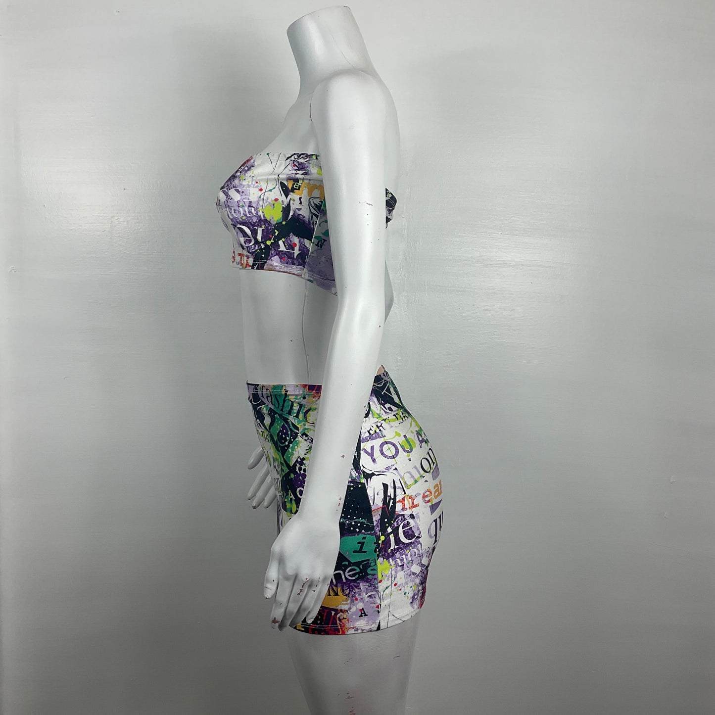 Bundle - Front Tie top & Fitted skirt