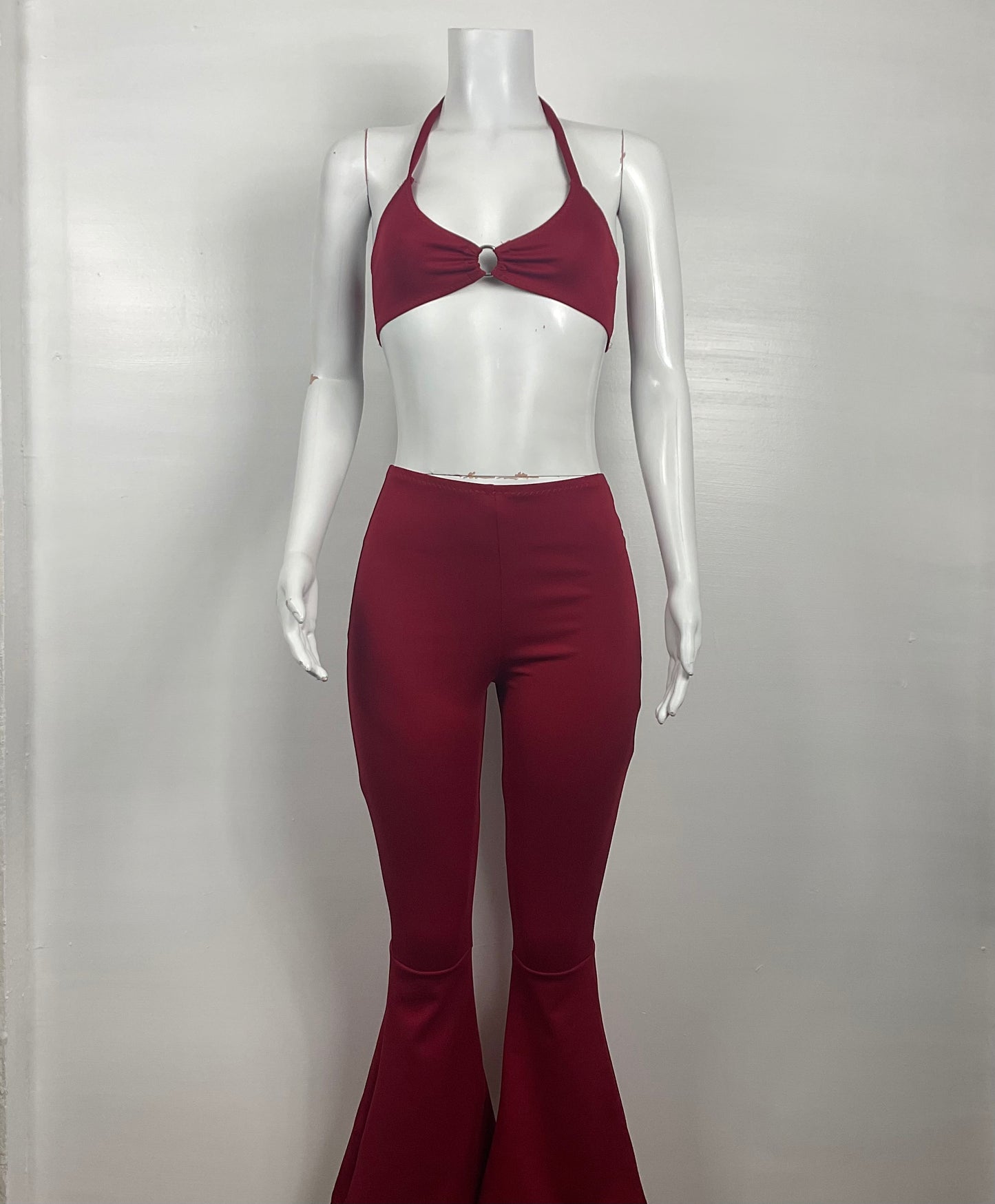 Bundle - Halter top & Fitted flared pants