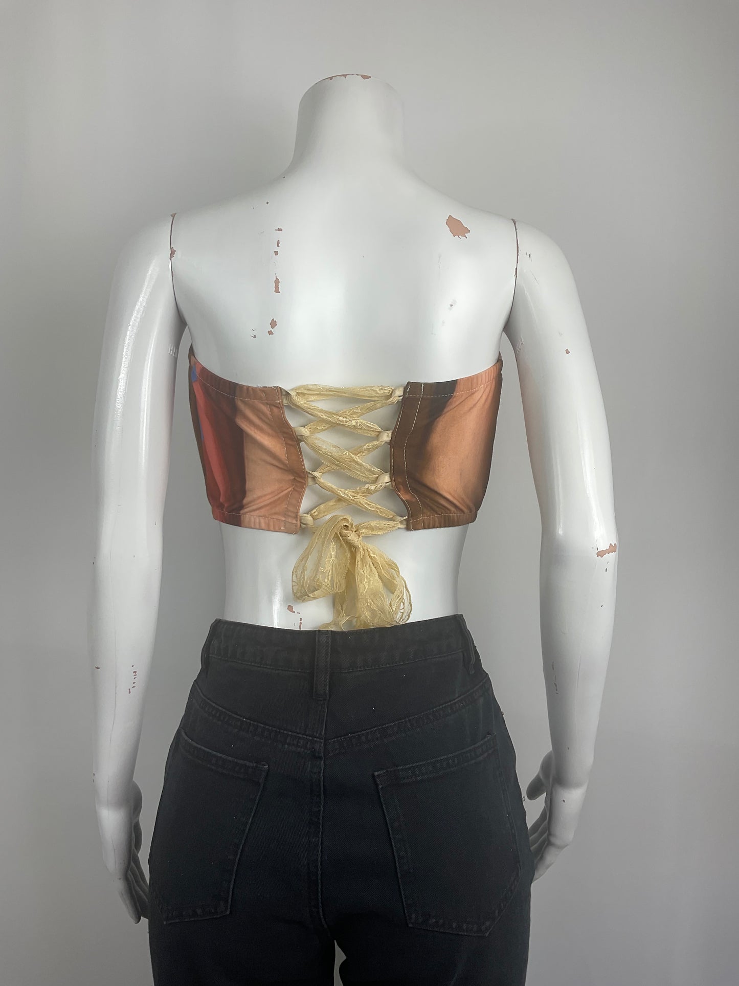 Strapless - Lace up Top
