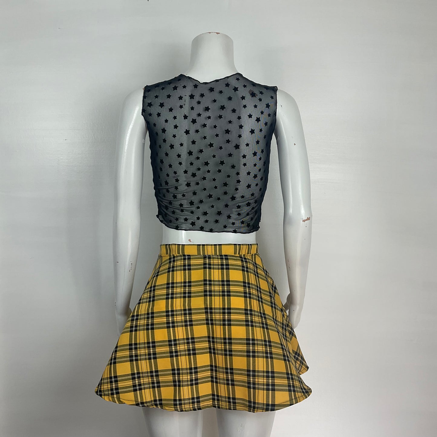 Bundle - Tank top & Plaid skirt