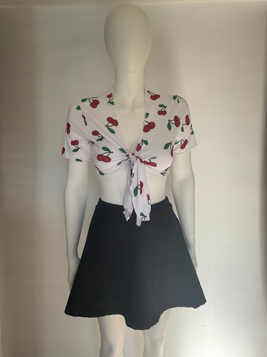 Bundle - Cherry top & black skirt