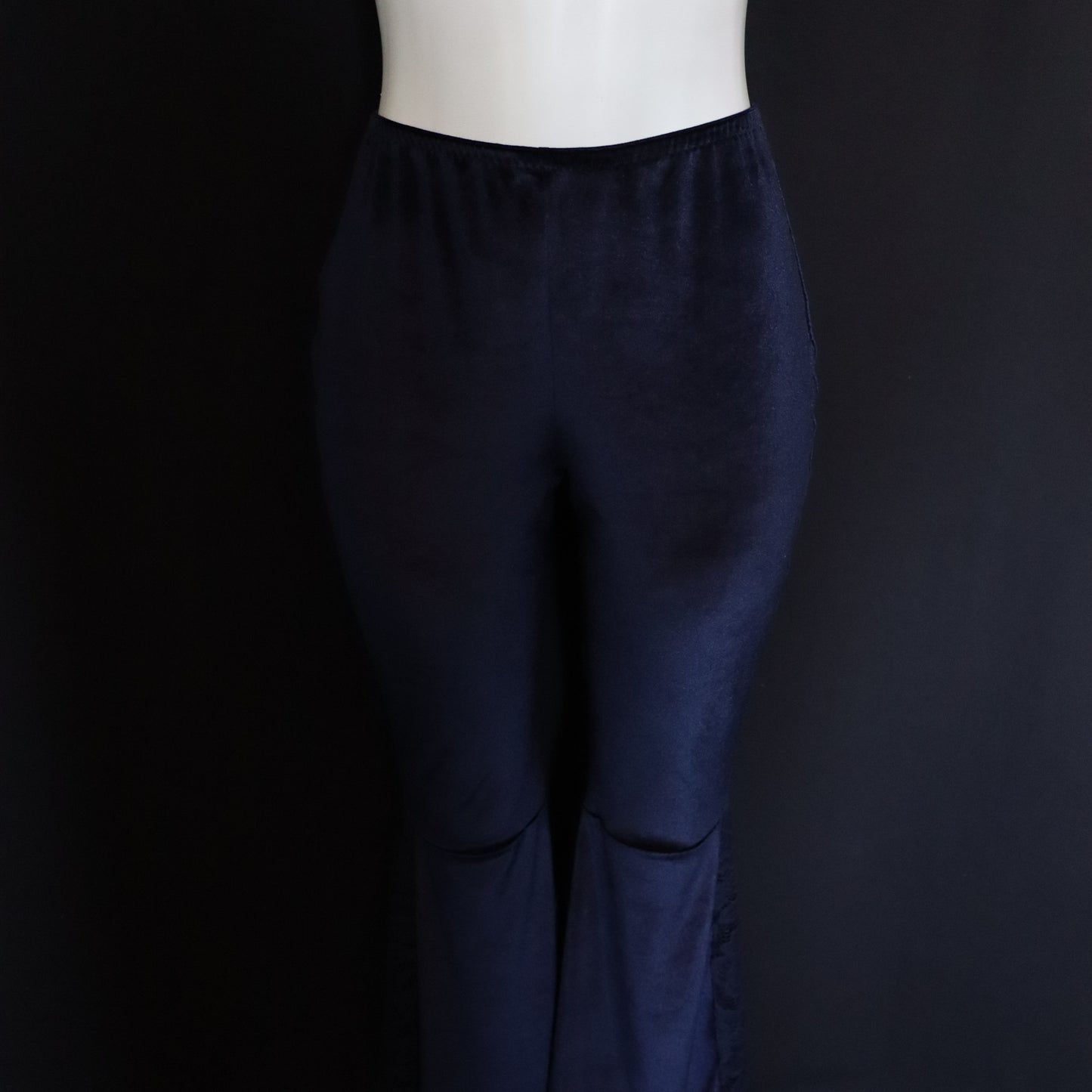 BLUE VELVET BELL BOTTOMS WITH LACE