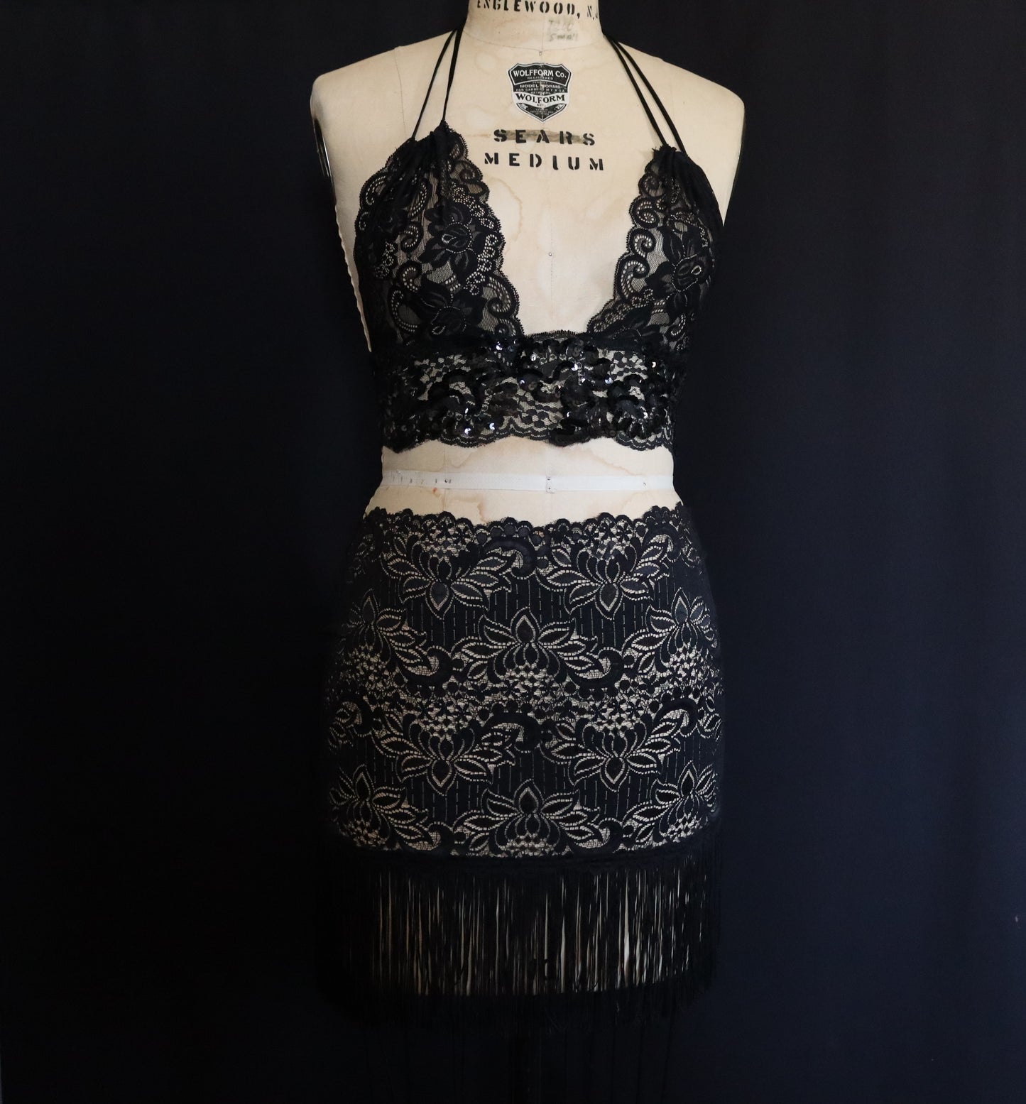 BLACK LACE SET