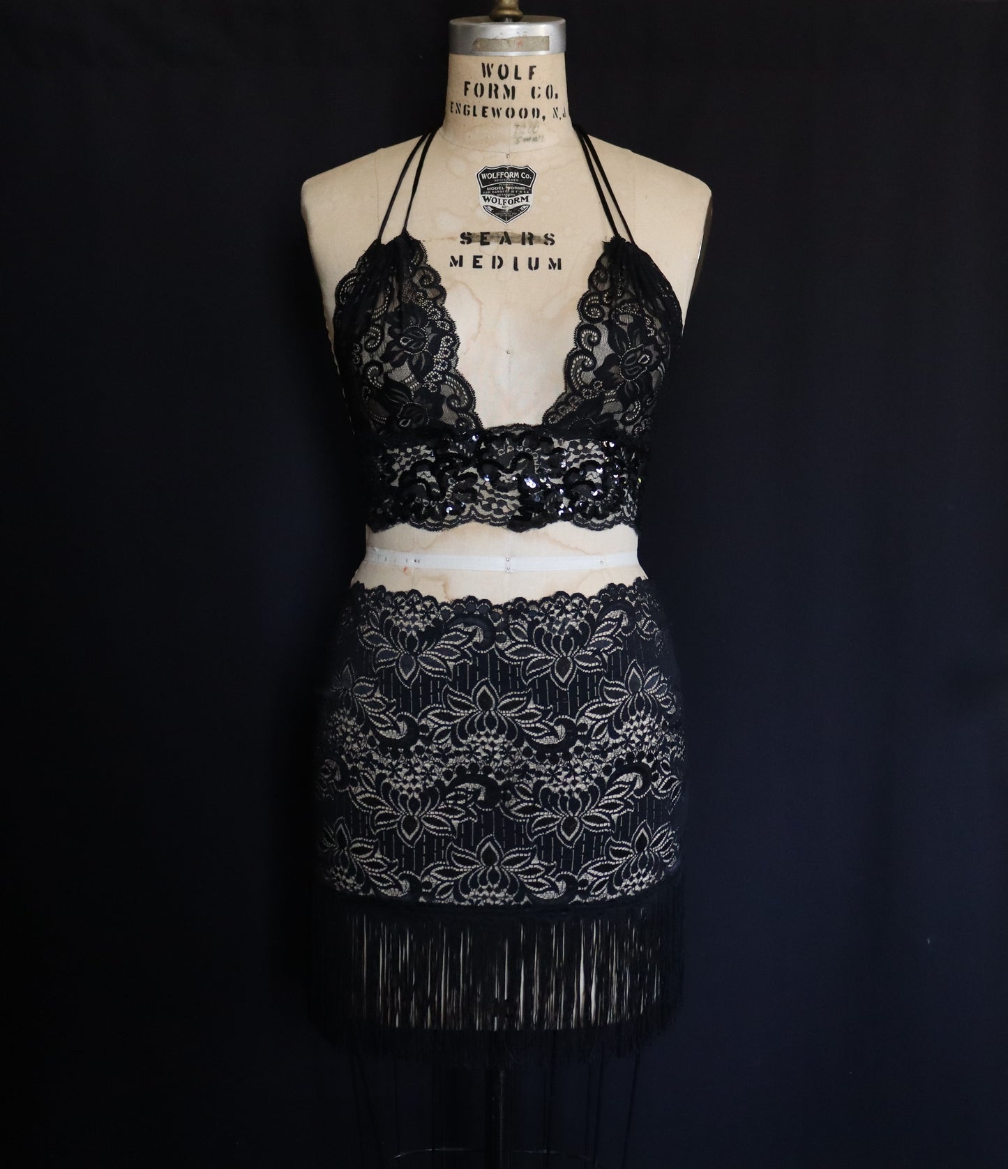 BLACK LACE SET