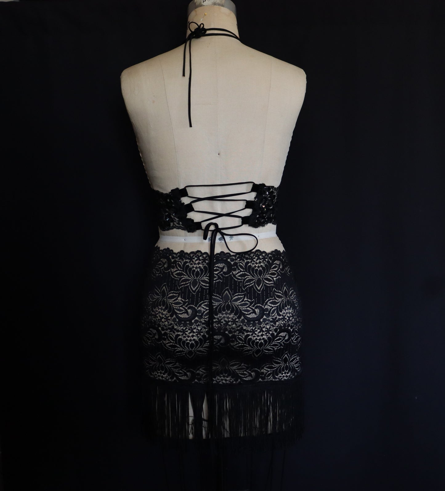 BLACK LACE SET