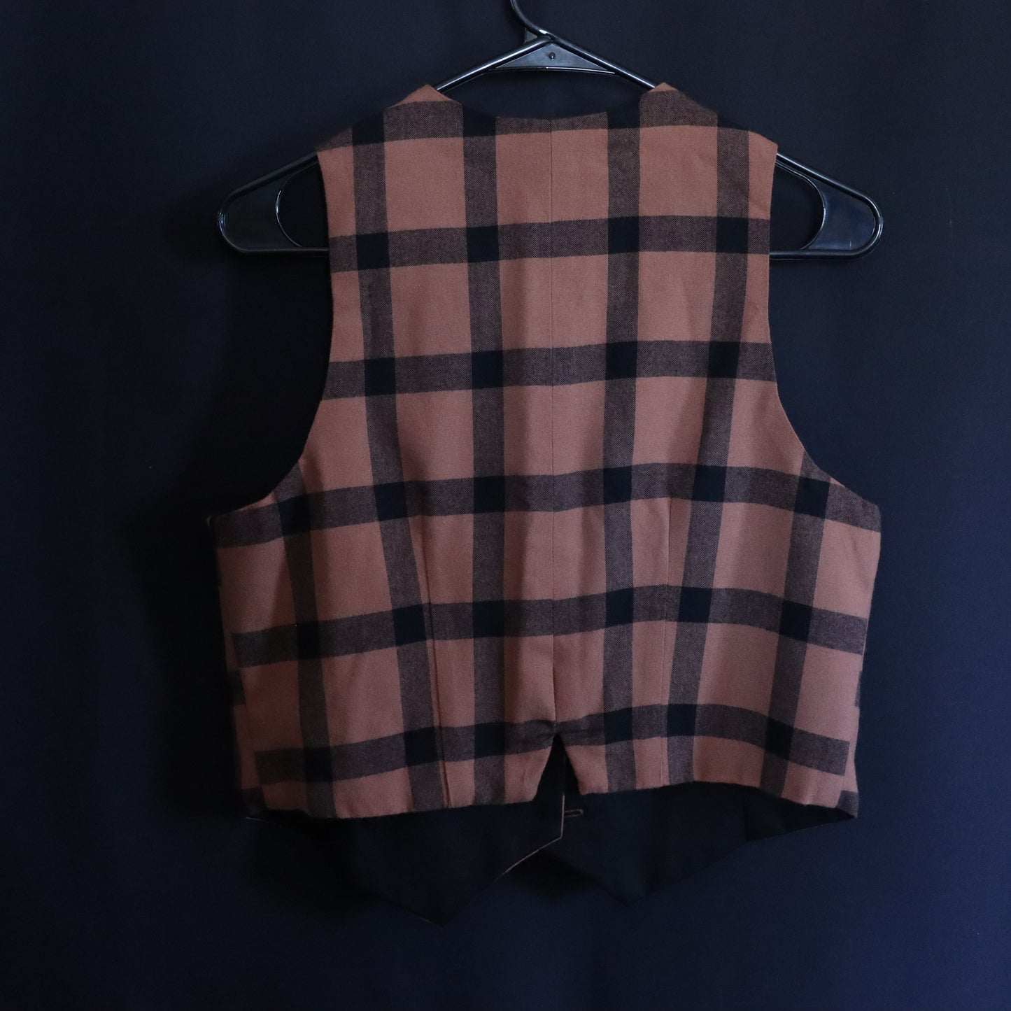 Brown Plaid Vest