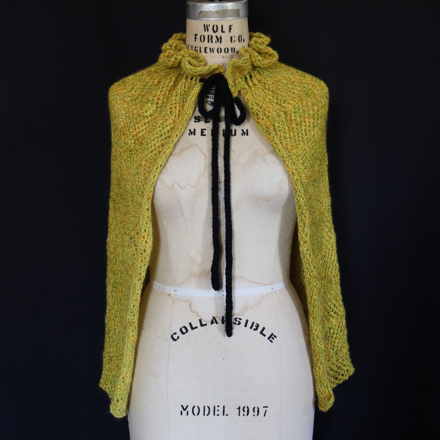 Knitted Yellow Cape