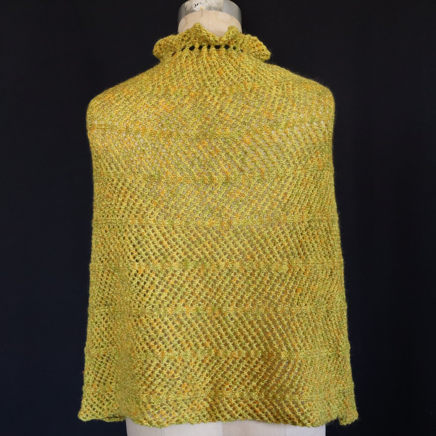 Knitted Yellow Cape