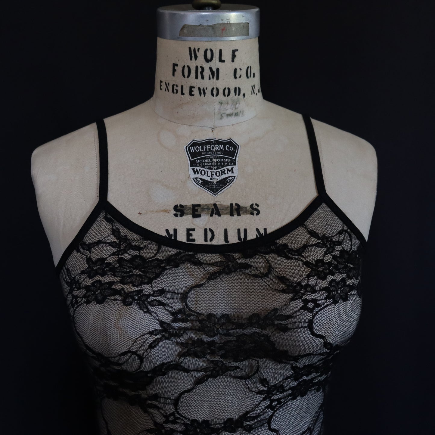 BLACK LACE MESH DRES