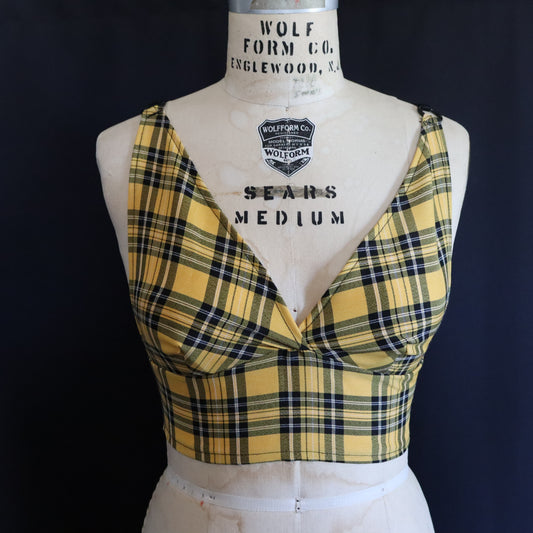 YELLOW PLAID TOP