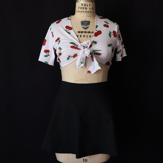 Bundle - Cherry top & black skirt