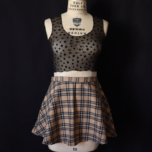 Bundle - Tank top & Plaid skirt