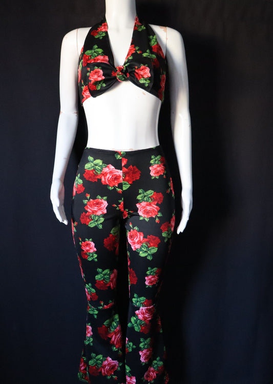 ROSES - Front Tie top &   Bellbottoms